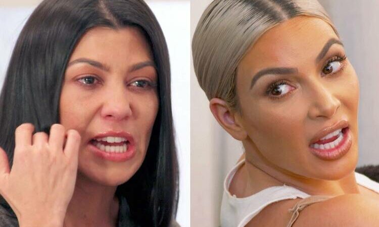 Kim Kardashian Awkwardly Cuts Off Sister Kourtney During People’s Choice Awards Interview