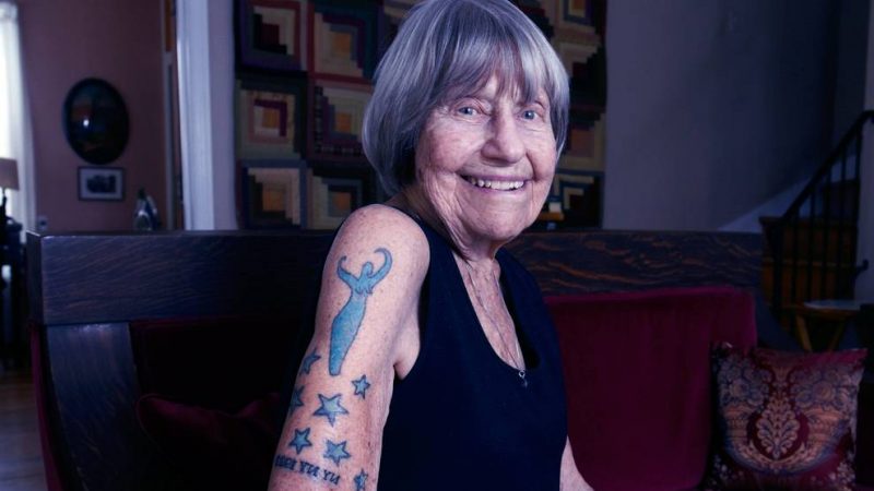 100 Years old Woman Gets A Tattoo