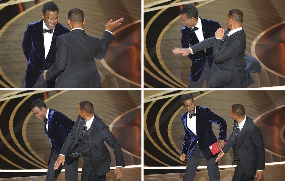 Will Smith hits Chris Rock at the Oscars Platform