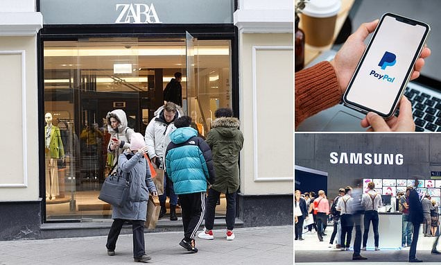 Zara, Paypal, and Samsung have ceased Russia 4