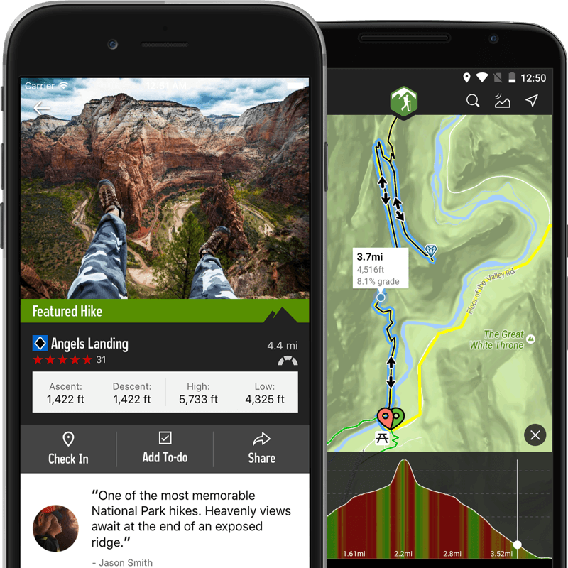 Hiking Project hiking app