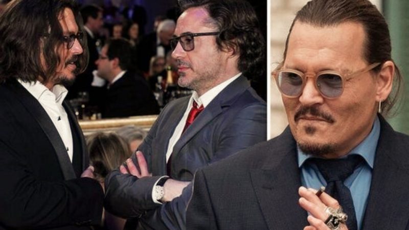 Robert Downey Jr. celebrates Johnny Depp's trial