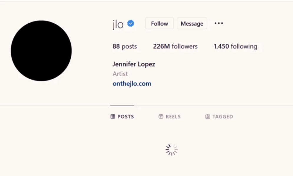 Jennifer Lopez Instagram Account