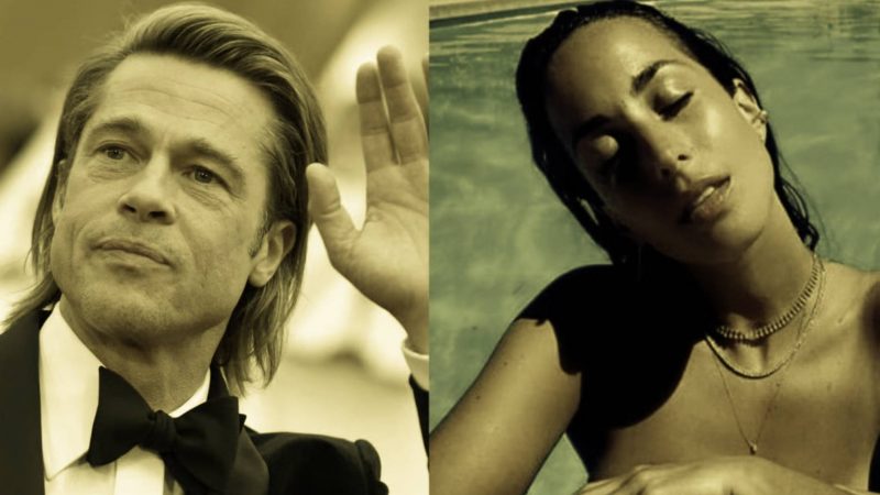 Brad Pitt and Ines de Ramon mingle at the Babylon Premiere Afterparty