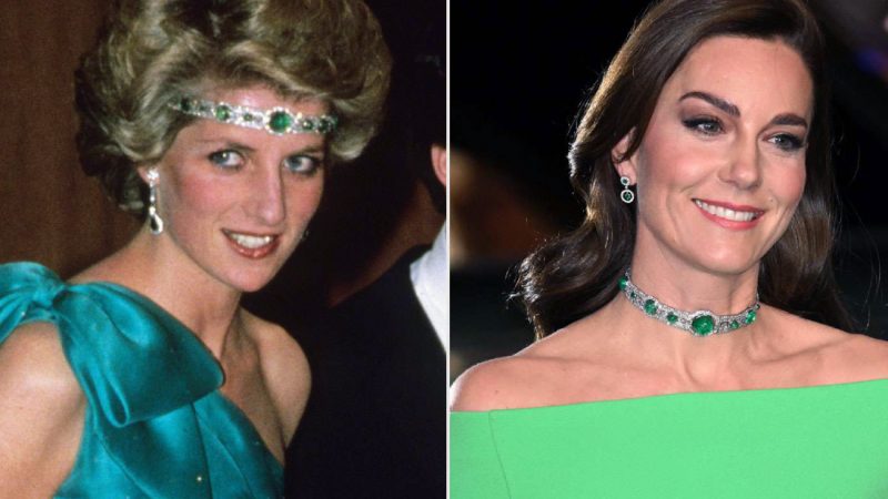 Kate wears Princess Diana emerald choker
