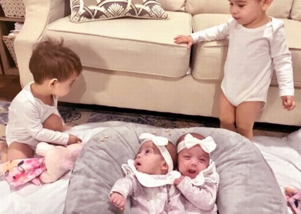 Couple welcomes rare set of twins